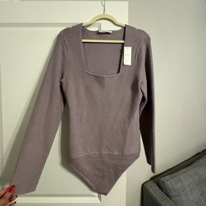 NWT Abercrombie Square Neck Sweater Body Suit